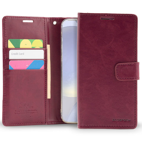Goospery Bluemoon Diary for Samsung Galaxy S24 Plus - Wine