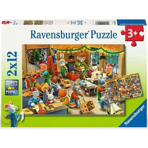Ravensburger 2x24pc Christmas Toy Factory Puzzle