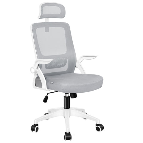 ALFORDSON Mesh Office Chair Executive Seat Tilt Fabric Computer (White Grey)