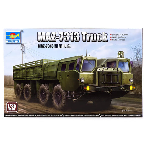 Trumpeter 1/35 MAZ-7313 Truck Scaled Plastic Model Kit