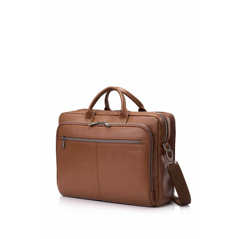 Samsonite Classic Leather Toploader (Cognac)