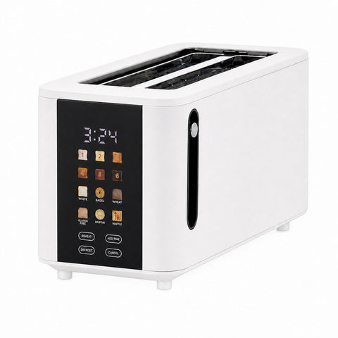 Healthy Choice 4-Slice Digital Toaster 800-950W Smart Touch Screen 6 Browning Levels – White