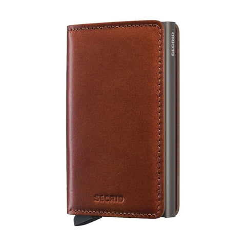 Secrid Slimwallet Compact RFID Travel Men's Wallet w/Card Holder Texano Saddle