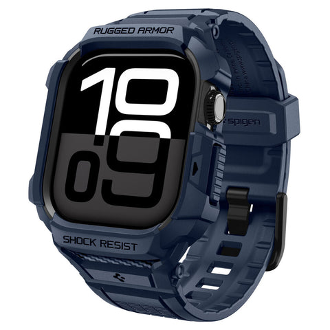 Spigen Apple Watch 10/11 42mm Rugged Armor Pro 2 Band Case (Navy Blue)