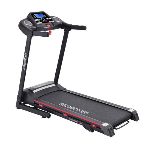 Powertrain V30 Foldable Treadmill 420mm Running Belt 14.8kmh Speed 3 Level Incline12 Programs USB AUX