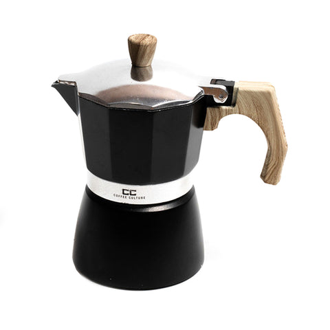 Coffee Culture 3-Cup (30ml) Stovetop Espresso Maker (Black)