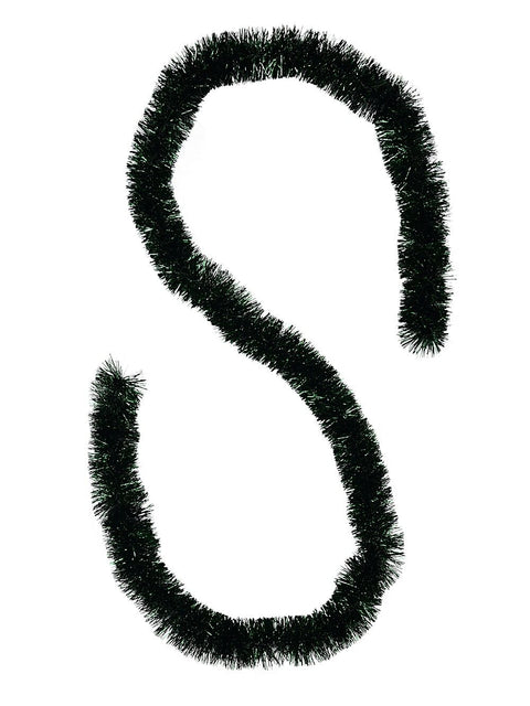 Christmas Warehouse - TINN2605 Classic 6ply Dark Green Metallic Spruce Christmas Tinsel Garland | 2.7m x 90mm Metallic Dark Green