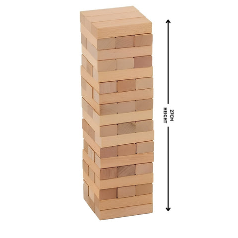 Jenjo Games 54 Piece Mini Jenjo Outdoor Wooden Block Game 27cm