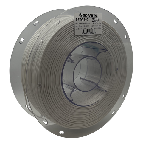 3D META Matte High Speed PETG 3D Printing Filament - White
