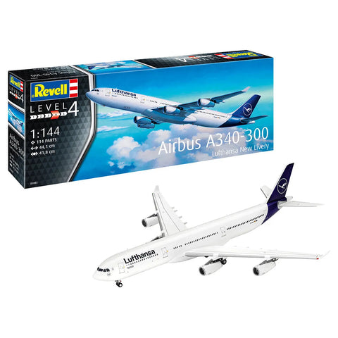 Revell 1/144 Airbus Lufthansa A340-300 Jet Scaled Plastic Model Kit