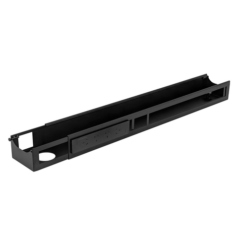 Desky Quad Frame Channel + Mounting Bracket - Black / 4 Plugs