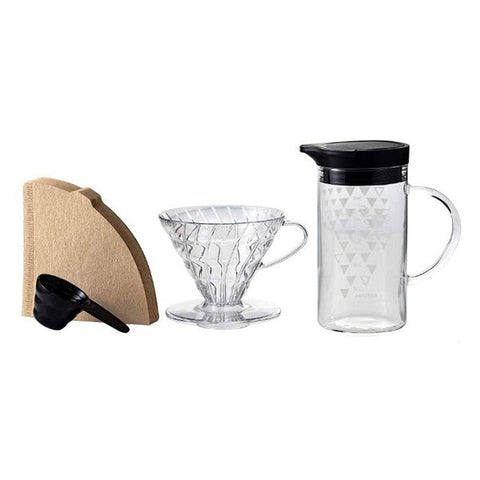 Hario V60 Dripper and Thermocolor Server Set