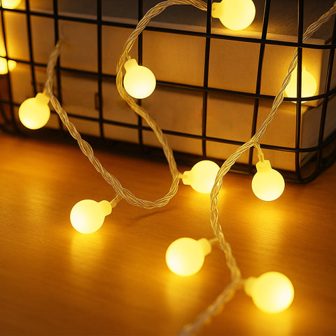 Lexi Lighting 300 LED Cluster Lights with Cherry Balls - Warm White