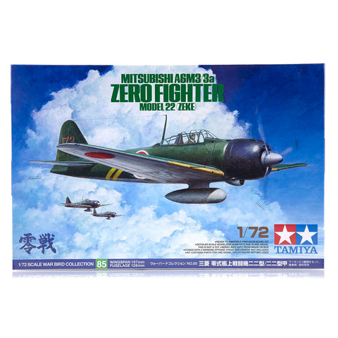 Tamiya 1/72 Mitsubishi A6M3 Zeke Zero Fighter Model Kit