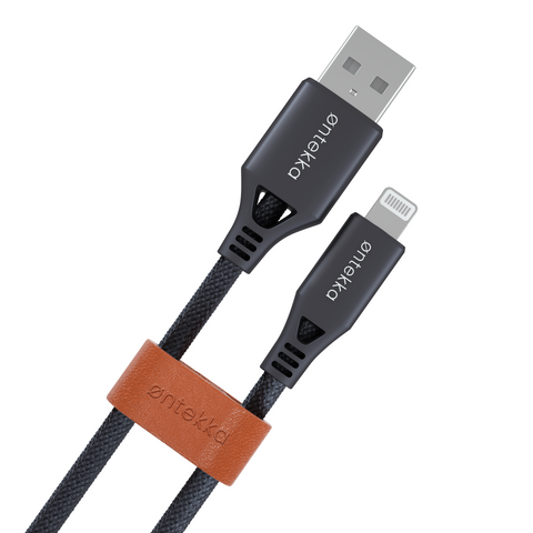 Ontekka 1.2m Nylon USB-A to Lightning Fast-Charging Cable