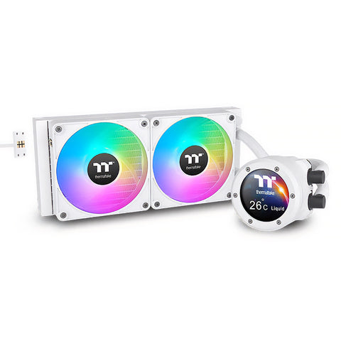 Thermaltake TH240 V2 Ultra EX ARGB 240mm AIO Liquid CPU Cooler - Snow