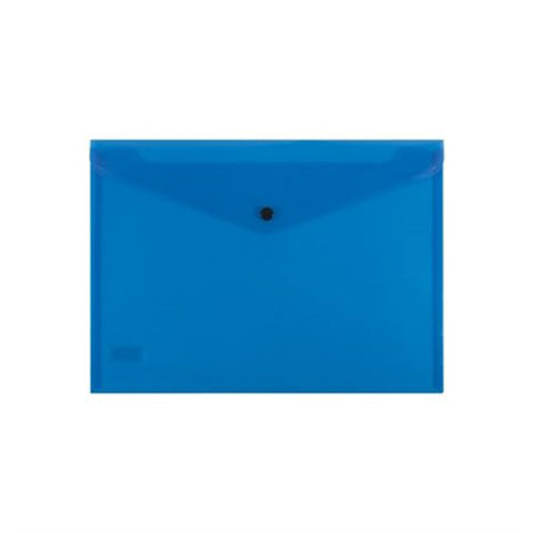 Bantex A4 Document Folder with Button - Blue
