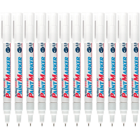 Artline 444XF Box 12 Paint Marker Bullet 0.8mm (White)
