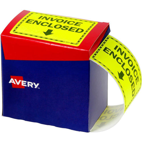 Avery 932619 "Invoice Enclosed" Labels - Yellow (750 Pack)