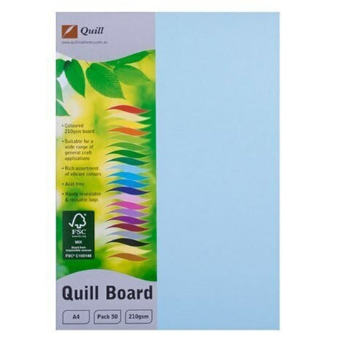 Quill XL Multiboard Paper 210GSM A4 Powder Pack 50 (Blue)