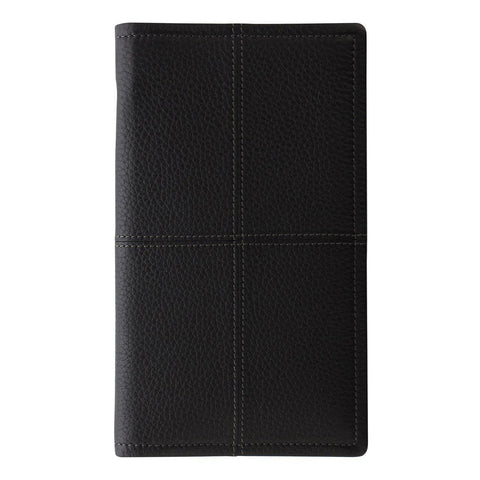 Filofax Classic Stitch Soft Travel Wallet Boarding Pass Storage Holder Black