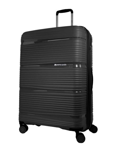 Pierre Cardin Normandy Large 123L Hard Shell Case Suitcase Travel Luggage Black