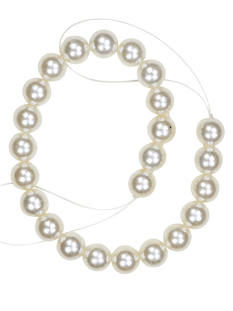 Christmas Warehouse - DECR2646 Whimsical Pearlescent White Signature Bead Garland | 47cm Pearlescent White