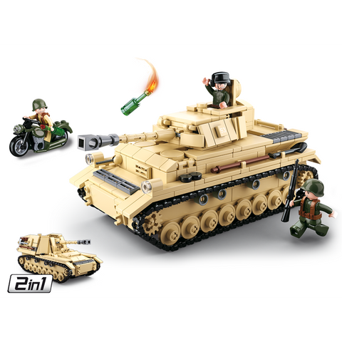 543pc WWII Tank Panzer IV 2 in 1