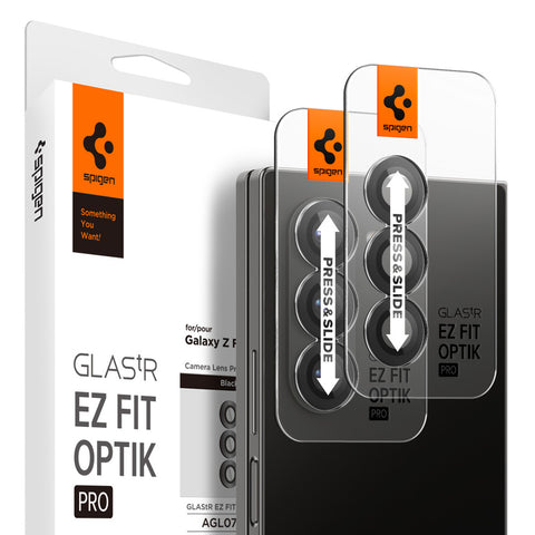 Spigen Samsung Galaxy Z Fold 6 GLAS.tR Optik Lens 2PCS Lens Protector (Black)
