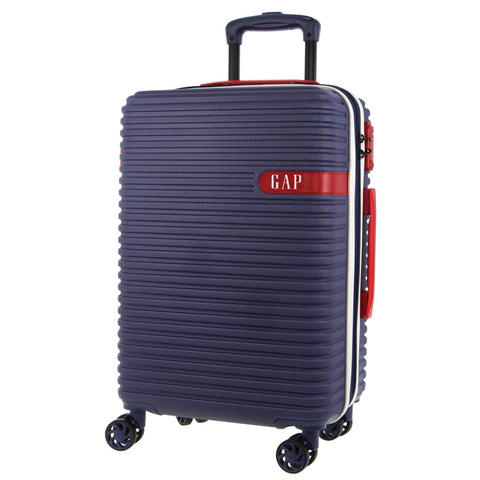 GAP Hard-Shell Suitcase 4 Wheel Hidden Pocket Cabin Luggage 56cm Navy