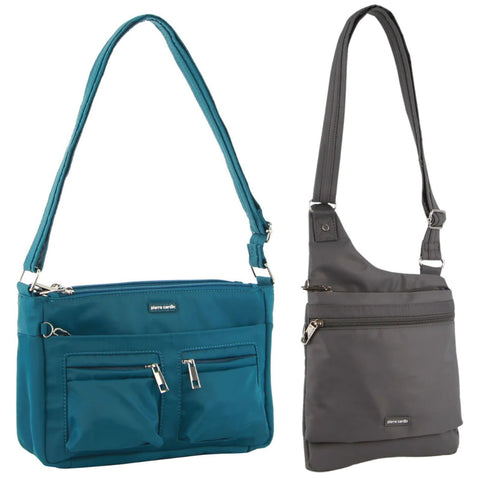 Pierre Cardin Anti-Theft Crossbody Bag Set (Turquoise/Grey)