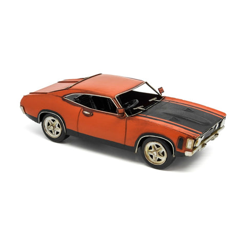 Boyle Metal Ornament Figurine 1972 Ford Falcon XS GT Coup Car 26x12cm (Orange)