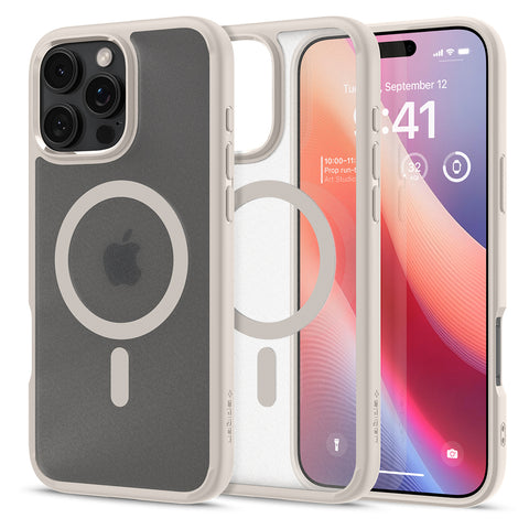 Spigen Apple iPhone 16 Pro Max Ultra Hybrid (MagFit) Case - Frost Natural Titanium