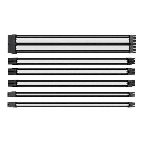 Thermaltake AC048CN1NANA1 TTMod Sleeved Extension Cable Kit (White and Black)