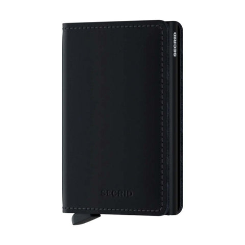 Secrid Slimwallet Compact RFID Slim Matte Leather Card Protector Wallet Black