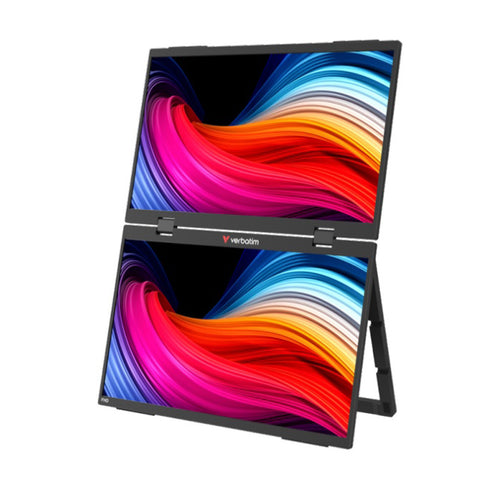 Verbatim Portable Dual Monitors HD 1080p Essentials Laptop 15.6" Screen Black