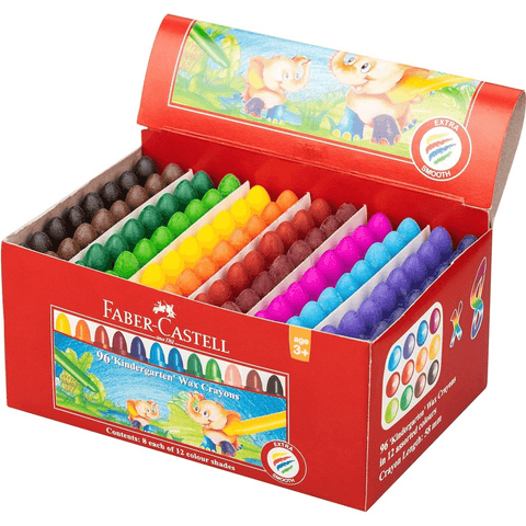 Faber-Castell Chublets Wax Crayons Assorted Colours Box 96
