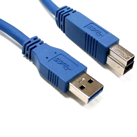8Ware USB 3.0 Type A Male to USB Type B Male Cable - Blue 1m (UC-3001AB)