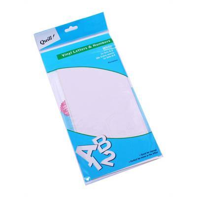 Quill Board Accessories 25Mm Vinyl Letters White Pack 100