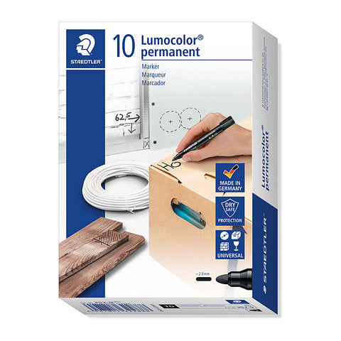 Staedtler Permanent Marker 352 Bulletpoint Black [Box 10]