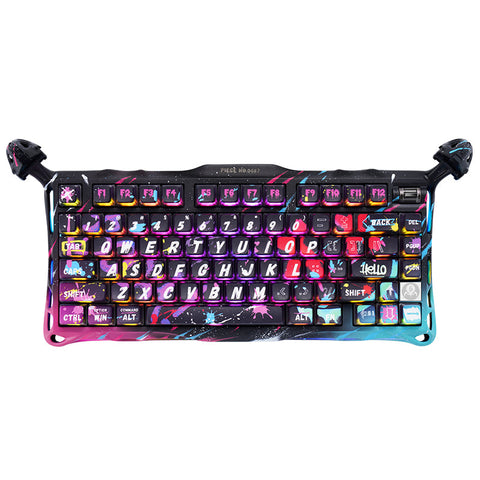 Gravastar Mercury V75 Pro Hall Effect Magnetic Switch Gaming Keyboard (Neon Graffiti)