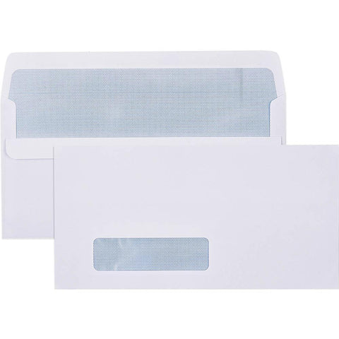 Cumberland DLX Envelopes Window Secretive Self Seal 80GSM 120x235mm White Box 500