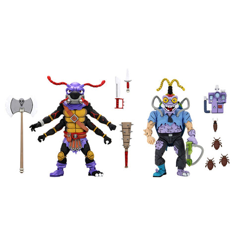 2pc Neca TMNT Antrax & Scumbug 7'' Cartoon Scale Action Figures Play Toy 14+
