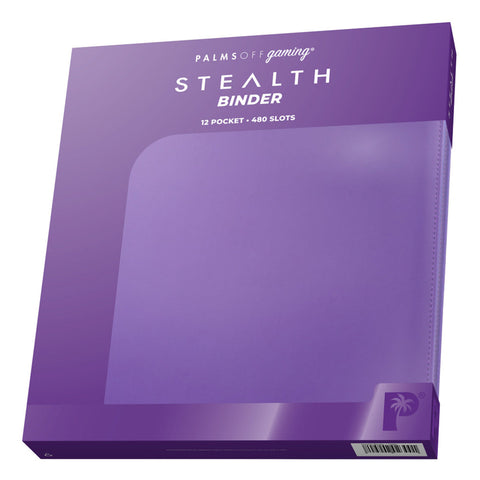 Palms Off Gaming STEALTH 12 Pocket Zip Trading Card Binder - Purple