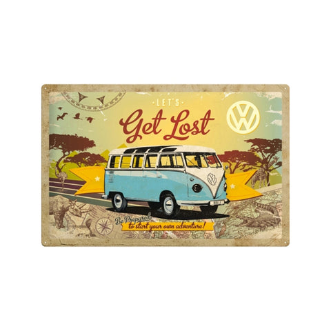 Nostalgic-Art VW Lets Get Lost 40x60cm XL Metal Sign Plaque