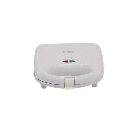Tiffany 2 Slice Sandwich Maker 750W Nonstick Plates Cool Touch Handle (White)