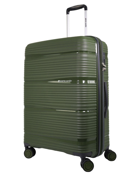 Pierre Cardin Normandy Medium 117L Hard Shell Case Suitcase Travel Luggage Green