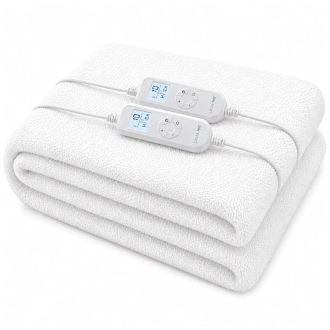 Laura Hill 9-Level Heated Fitted Electric Blanket with Fleece Underlay - King