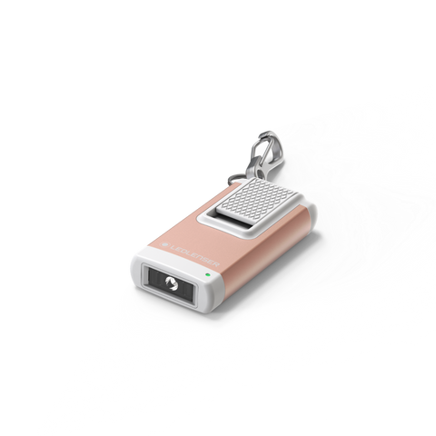 Ledlenser K4R Battery Pack USB-A Rechargeable 120lm Keychain Light - Rose Gold