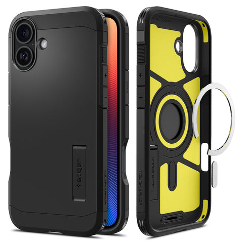 Spigen Apple iPhone 16 Tough Armor (MagFit) Case (Black)